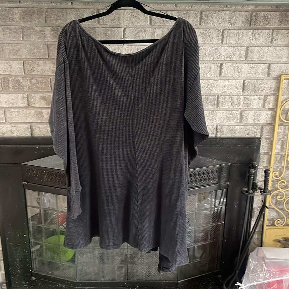 NWOT Free People Josie Waffle Knit Asymmetrical Dress - Picture 8 of 9